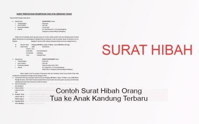 Contoh Surat Hibah Orang Tua ke Anak Kandung Terbaru