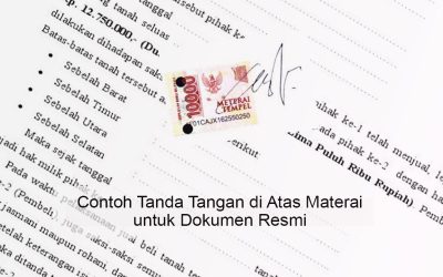 Contoh Tanda Tangan di Atas Materai untuk Dokumen Resmi